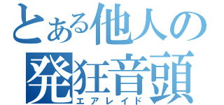 とある他人の発狂音頭（エアレイド）