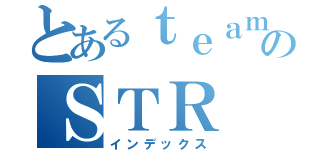 とあるｔｅａｍのＳＴＲ（インデックス）