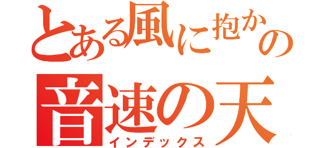 とある風に抱かれたの音速の天使（インデックス）