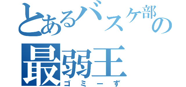 とあるバスケ部の最弱王（ゴミーず）