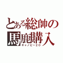 とある総帥の馬鹿購入（キャノピー２０）