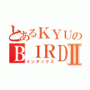 とあるＫＹＵのＢＩＲＤⅡ（インデックス）