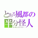 とある風都の半分怪人（かめんらいだー）