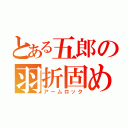 とある五郎の羽折固め（アームロック）