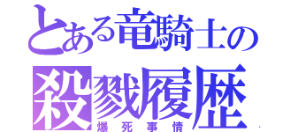 とある竜騎士の殺戮履歴（爆死事情）