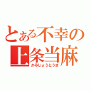 とある不幸の上条当麻（かみじょうとうま）