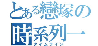 とある戀塚の時系列一覧（タイムライン）