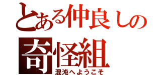 とある仲良しの奇怪組（混沌へようこそ）