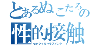 とあるぬこたろの性的接触（セクシャルハラスメント）