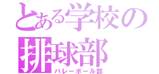 とある学校の排球部（バレーボール部）