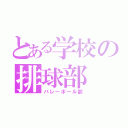 とある学校の排球部（バレーボール部）