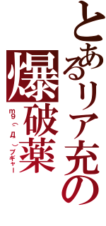 とあるリア充の爆破薬（ｍ９（＾Д＾）プギャー）