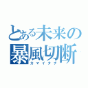 とある未来の暴風切断（カマイタチ）