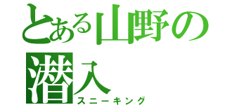 とある山野の潜入（スニーキング）