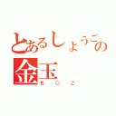 とあるしょうごの金玉（ち○こ）