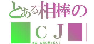 とある相棒の　ＣＪ■（さあ　お前の罪を数えろ）