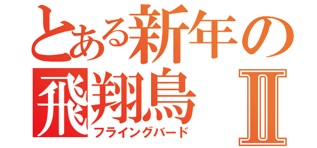 とある新年の飛翔鳥Ⅱ（フライングバード）