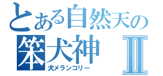 とある自然天の笨犬神Ⅱ（犬メランコリー ）