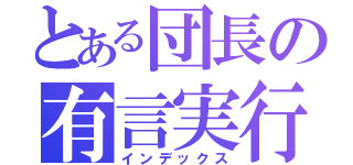 とある団長の有言実行（インデックス）