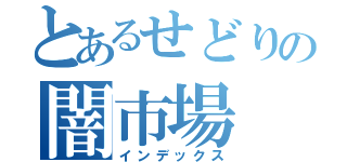 とあるせどりの闇市場（インデックス）