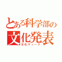 とある科学部の文化発表（文化ウィーク）