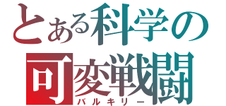 とある科学の可変戦闘機（バルキリー）