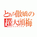 とある傲嬌の超大頭梅（インデックス）