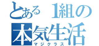 とある１組の本気生活（マジクラス）