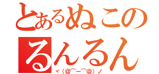 とあるぬこのるんるんるん（ヾ（＠⌒ー⌒＠）ノ）
