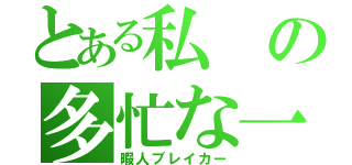 とある私の多忙な一日（暇人ブレイカー）