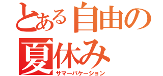 とある自由の夏休み（サマーバケーション）