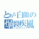 とある白龍の爆裂疾風弾（バ―ストストリ―ム）