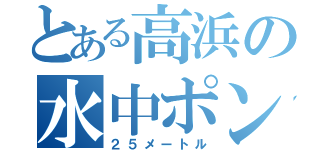 とある高浜の水中ポンプ（２５メートル）