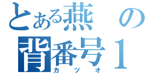 とある燕の背番号１９（カツオ）