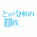 とある分析の実践（プラクティス）