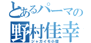 とあるパーマの野村佳幸（ジャガイモ小僧）