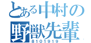 とある中村の野獣先輩（８１０１９１９）