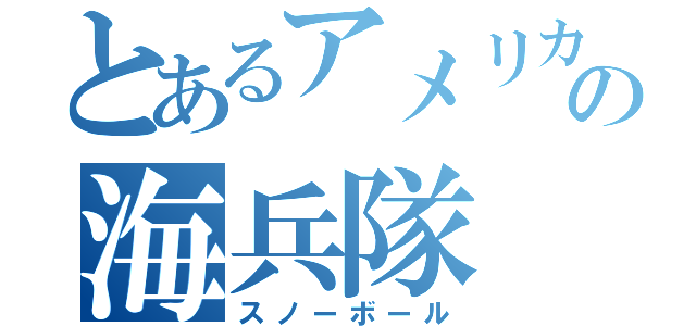 とあるアメリカの海兵隊（スノーボール）