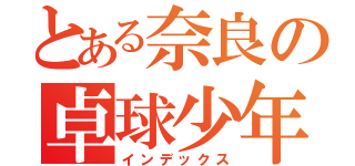 とある奈良の卓球少年（インデックス）