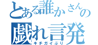 とある誰かさんのの戯れ言発言（キチガイぶり）