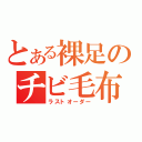 とある裸足のチビ毛布（ラストオーダー）