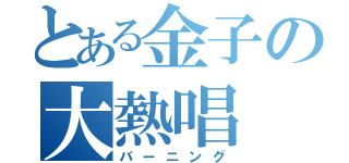 とある金子の大熱唱（バーニング）