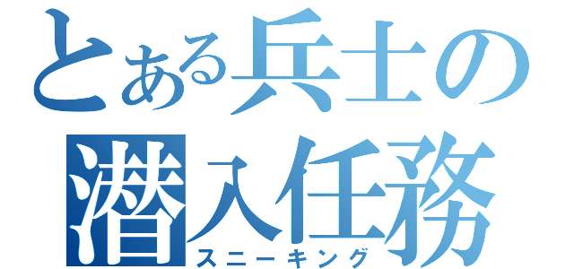 とある兵士の潜入任務（スニーキング）