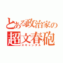 とある政治家の超文春砲（スキャンダル）