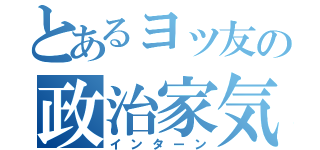 とあるヨッ友の政治家気取（インターン）