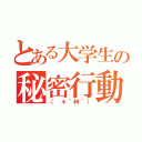 とある大学生の秘密行動（（ ＊´艸｀））