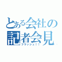 とある会社の記者会見（フラッシュ！！）