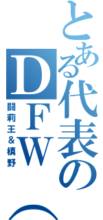 とある代表のＤＦＷ（笑）（闘莉王＆槙野）