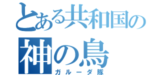 とある共和国の神の鳥（ガルーダ隊）