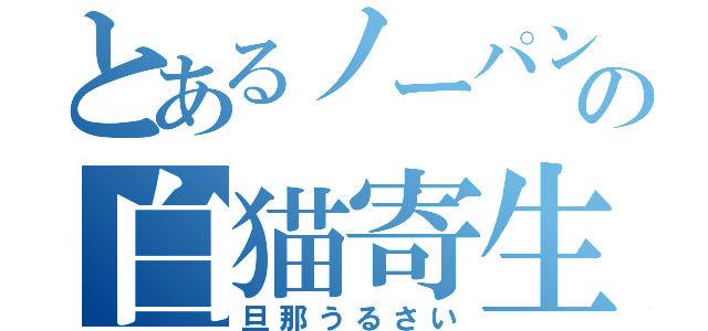 とあるノーパン女の白猫寄生（旦那うるさい）